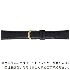 バンビ｜BAMBI 時計バンド 牛革 エコピュアラ ハイクラス かん幅20mm 美錠幅16mm 【金具色指定不可】 グレーシャス ブラック BEA002AS
