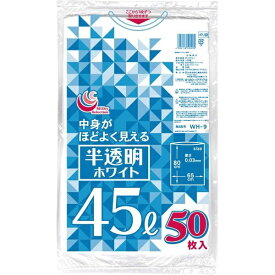 日本技研工業｜NIPPON GIKEN INDUSTRIAL ゴミ袋 WH-9 白 [45L /50枚 /半透明]