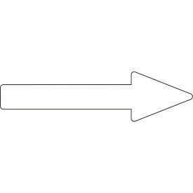 日本緑十字｜JAPAN GREEN CROSS 緑十字　配管方向表示ステッカー　→白矢印　55×200mm　10枚組　エンビ 193585