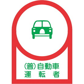 日本緑十字｜JAPAN GREEN CROSS 緑十字　ヘルメット用ステッカー　（普）自動車運転者　35×25mm　10枚組 233038