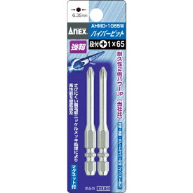 兼古製作所 アネックス　ハイパービット2本組　段付　＋1×65　W溝タイプ AHMD-1065W