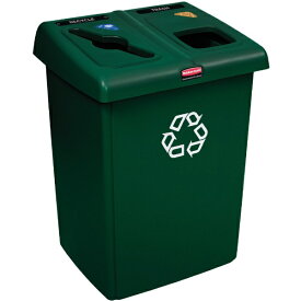 ニューウェルラバーメイド｜NEWELL RUBBERMAID グラットンリサイクルステーション 2口タイプ グリーン 179234006 [174L /2分別]