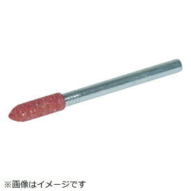 トラスコ中山｜TRUSCO NAKAYAMA TRUSCO　ゴム軸付砥石　砲弾型　Φ8X幅20X軸3　80＃　10本入　CH808HC《※画像はイメージです。実際の商品とは異なります》