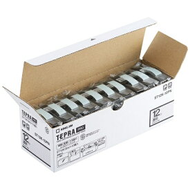 キングジム｜KING JIM PROテープエコパック 10個入り TEPRA(テプラ) PROシリーズ 透明 ST12K-10PN [黒文字 /12mm幅]