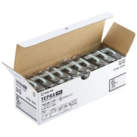 キングジム｜KING JIM PROテープエコパック 10個入り TEPRA(テプラ) PROシリーズ 透明 ST6K-10PN [黒文字 /6mm幅]
