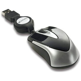 Verbatim｜バーベイタム マウス　巻き取り式 ブラック MUSTOZV3 [光学式 /有線 /3ボタン /USB]