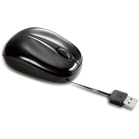 Verbatim｜バーベイタム マウス　ケーブル収納型 ブラック MUSMSZV3 [光学式 /有線 /3ボタン /USB]
