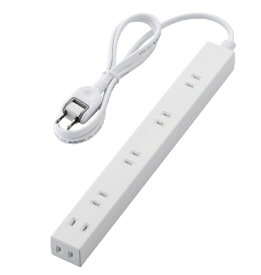 ELECOM｜エレコム スリムタップ ホワイト T-NSLK-2610WH [1.0m /6個口 /スイッチ無][TNSLK2610WH]