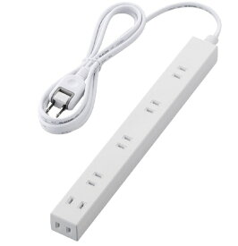 ELECOM｜エレコム スリムタップ ホワイト T-NSLK-2620WH [2.0m /6個口 /スイッチ無][TNSLK2620WH]