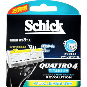 シック|Schick Schick(シック) クアトロ4 チタニウム レボリューション 替刃8個 〔ひげそり〕