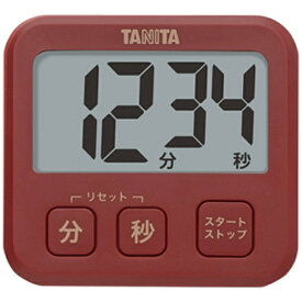 タニタ｜TANITA デジタルタイマー 「薄型タイマー」　TD-408-RD レッド[TD408RD]
