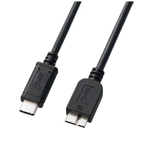 �T�����T�v���C�bSANWA SUPPLY 1.0m�mUSB-C �� USB microB�n3.1 Gen2�P�[�u�� �]���@�u���b�N�@KU31-CMCB10[KU31CMCB10]
