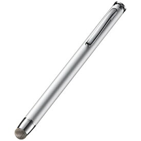 サンワサプライ｜SANWA SUPPLY 〔タッチペン：静電式 / 感圧式 / 光学式〕　導電性ファイバー素材タッチペン（先端交換部品付属・シルバー）　PDA-PEN43SV[PDAPEN43SV]