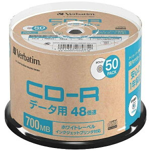 Verbatimbo[xC^ f[^pCD-R SR80FP50SV1B [50 /700MB /CNWFbgv^[Ή]