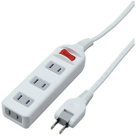 YAZAWA｜ヤザワ 耐トラ付 タップ ホワイト Y02S415WH [5.0m /4個口 /スイッチ付き（一括）][Y02S415WH]