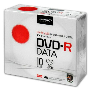 HIDISC�b�n�C�f�B�X�N �f�[�^�pDVD-R TY�R�[�h�V���[�Y �z���C�g TYDR47JNP10SC [10�� /4.7GB /�C���N�W�F�b�g�v�����^�[�Ή�]