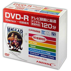 HIDISCbnCfBXN ^pDVD-R HIDISC HDDR12JCP10SC [10 /4.7GB /CNWFbgv^[Ή]