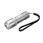 YAZAWA｜ヤザワ 懐中電灯 ガンメタリック BKAZ160GM [LED /単4乾電池×3]