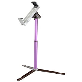 Velbon｜ベルボン タブレット／iPad対応［スタンド高さ170〜340mm　固定幅123〜210mm　厚み22mm以内］　卓上タブレットスタンド「Luvipod（ラビポッド）」 TSカフェ（バイオレット）