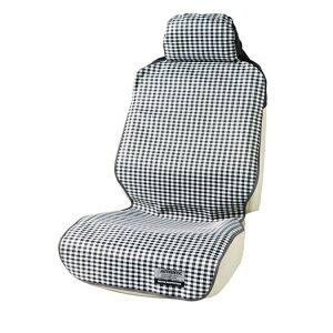 BONFORM|ボンフォーム 4372-10BK シートカバー ファインチェック 軽/普通車用 フロント用1枚入り 防水 取付簡単 丸洗いOK カラー:ブラック
