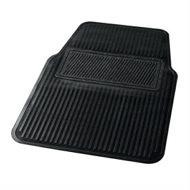 BONFORM｜ボンフォーム 6368-01BK　カーマット　フラットマット　軽／普通車用　フロント用1枚入り　防水　丸洗いOK　ズレ防止加工　サイズ：43×64cm　カラー：ブラック