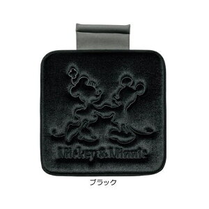 BONFORM|ボンフォーム 5342-02BK シートクッション ディズニー/ミッキー&ミニー MMプレス 軽/普通車用 シングルプレス ストッパー付き ベロア サイズ:45×45×2cm カラー:ブラック
