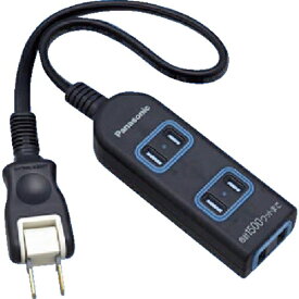 Panasonic｜パナソニック 電源タップ ザ・タップF ジャストフィット ブラック WHF21033BP [0.3m /3個口 /スイッチ無][WHF21033BP]