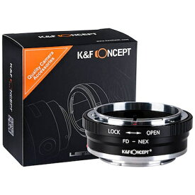 K&F Concept｜ケーアンドエフコンセプト レンズマウントアダプター KF-FDE2 (ボディ側:ソニーE、レンズ側:キヤノンFD)絞りリング付 KF-FDE2[KFFDE2]