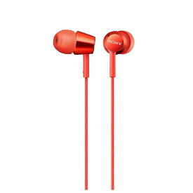 SONY｜ソニー イヤホン カナル型 MDR-EX155AP レッド [φ3.5mm ミニプラグ][MDREX155APRQ]