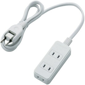 ELECOM｜エレコム 電源タップ ホワイト T-KS02-2310WH [1.0m /3個口 /スイッチ無][TKS022310WH]