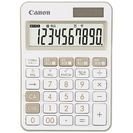【エントリーで最大全額ポイント還元｜7/18迄】 CANON｜キヤノン 抗菌電卓 ミニ卓上 Ivory LS-105WUC-IV [10桁 /W税率対応][LS105WUCIVSOB]