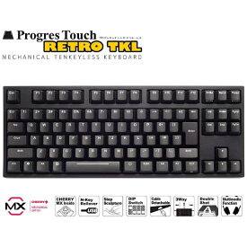 ARCHISS｜アーキス キーボード　CHERRY MX 静音赤軸 ProgresTouch RETRO TKL 黒 AS-KBPD91/SRBKN [有線 /PS/2・USB]【rb_ keyboard_cpn】