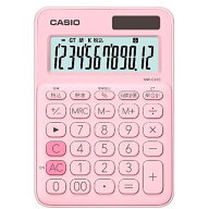 CASIO｜カシオ カラフル電卓 ペールピンク MW-C20C-PK-N [12桁][MWC20CPKN]