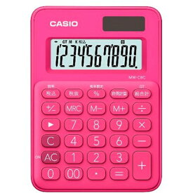 CASIO｜カシオ カラフル電卓 ビビッドピンク MW-C8C-RD-N [10桁][MWC8CRDN]