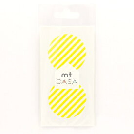 KAMOI｜カモ井加工紙 mt CASA seal（CASAシール） （ストライプ・レモン）　MTCDS023
