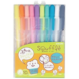 サクラクレパス｜SAKURA COLOR PRODUCT Ballsign(ボールサイン) スフレ ボールペン 10色セット PGB10VN [0.8mm][PGB10VNボールサインスフレ0.8]