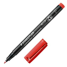 ステッドラー｜STAEDTLER ルモカラーペン 油性マーカー 極細書きF（線幅 0.55〜0.6mm） レッド 318-2