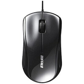 BUFFALO｜バッファロー マウス ブラック BSMLU108BK [レーザー /有線 /3ボタン /USB]