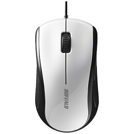 BUFFALO｜バッファロー マウス ホワイト BSMLU108WH [レーザー /有線 /3ボタン /USB]