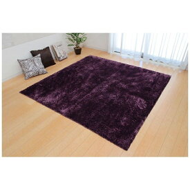 イケヒコ｜IKEHIKO ラグ シャギー調『ラルジュ』(約90×185cm/パープル)