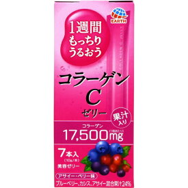 アース製薬｜Earth 1週間もっちりうるおうコラーゲンCゼリー 7本入 アサイー・ベリー味〔美容・ダイエット〕