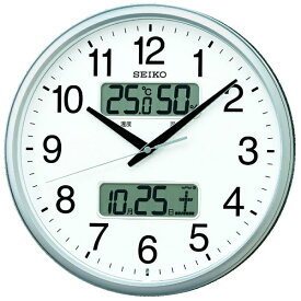 セイコー｜SEIKO 掛け時計 【オフィスタイプ】 銀色メタリック KX235S [電波自動受信機能有]
