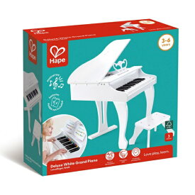HAPE｜ハペ E0338A デラックスグランドピアノ（白色）【rb_toy_cpn】