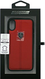 エアージェイ｜air-J iPhone X用　FERRARI 　本革ハードケース　レッド　FEHDEHCPXRE