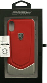 エアージェイ｜air-J iPhone X用　FERRARI 　本革＋アルミハードケース　レッド　FEHTOHCPXRE
