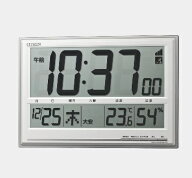 RHYTHM｜リズム 目覚まし時計 シルバー 8RZ199-019 [電波自動受信機能有]