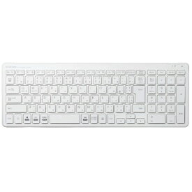 エレコム｜ELECOM キーボード (Mac/Windows11対応) ホワイト TK-FDP099TWH [ワイヤレス /USB]【rb_ keyboard_cpn】