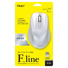 ナカバヤシ｜Nakabayashi マウス Digio2 F_lineシリーズ ホワイト MUS-RKF147W [BlueLED /無線(ワイヤレス) /5ボタン /USB]
