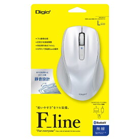 ナカバヤシ｜Nakabayashi マウス Digio2 F_lineシリーズ Lサイズ ホワイト MUS-BKF149W [BlueLED /無線(ワイヤレス) /5ボタン /Bluetooth]