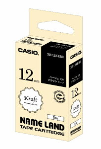 CASIO�b�J�V�I �N���t�g�e�[�v NAME LAND�i�l�[�������h�j �u���E�� XR-12KRBR [�x�[�W������ /12mm��]